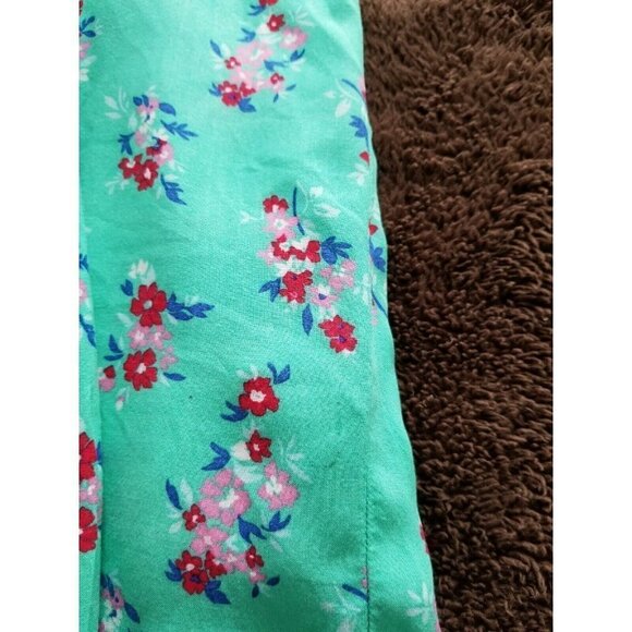 Hollister Women's Beach Summer Crop Tank Top Size (S) Green Floral Open Back - Picture 6 of 10